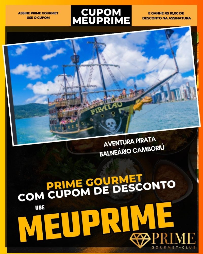 prime gourmet cupom meuprime aventura pirata balneário camboriú