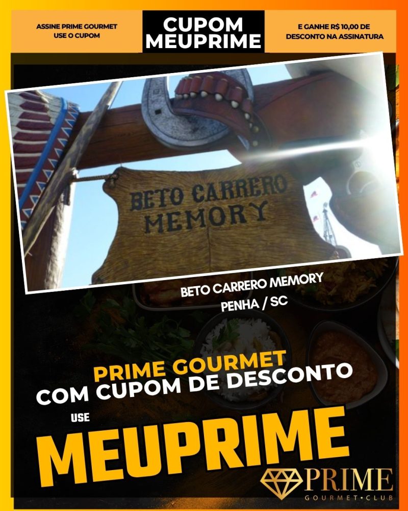 prime gourmet cupom meuprime beto carrero memory penha