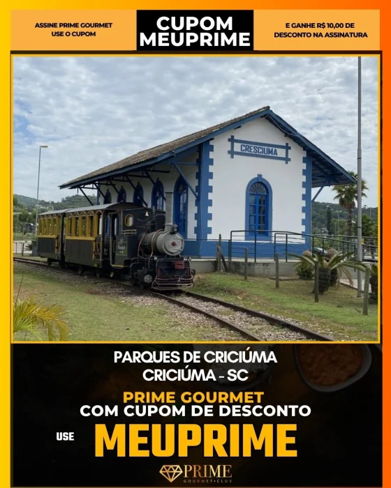 Parques de Criciúma em Criciúma - cupom Prime Gourmet MEUPRIME com R$10 de desconto