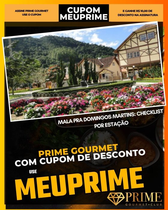 prime gourmet cupom meuprime mala pra domingos martins checklist por estação