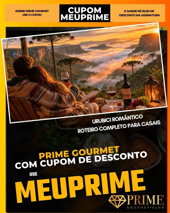 prime gourmet cupom meuprime urubici romântico roteiro completo para casais
