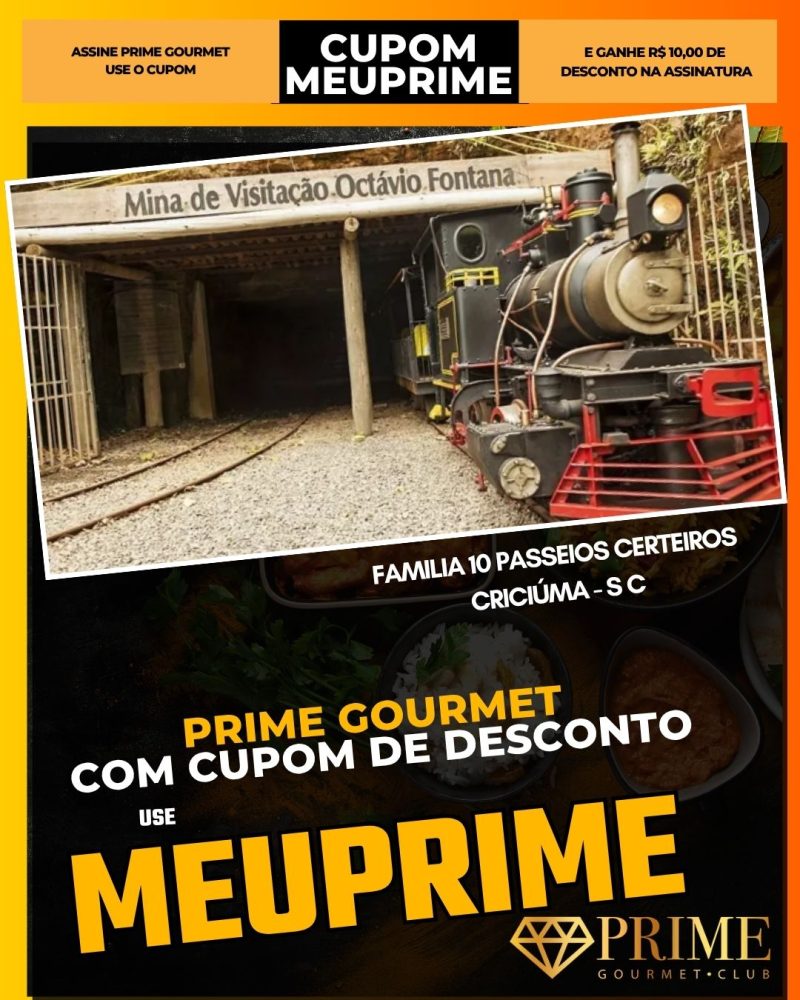 prime gourmet cupom meuprime criciúma familia 10 passeios certeiros